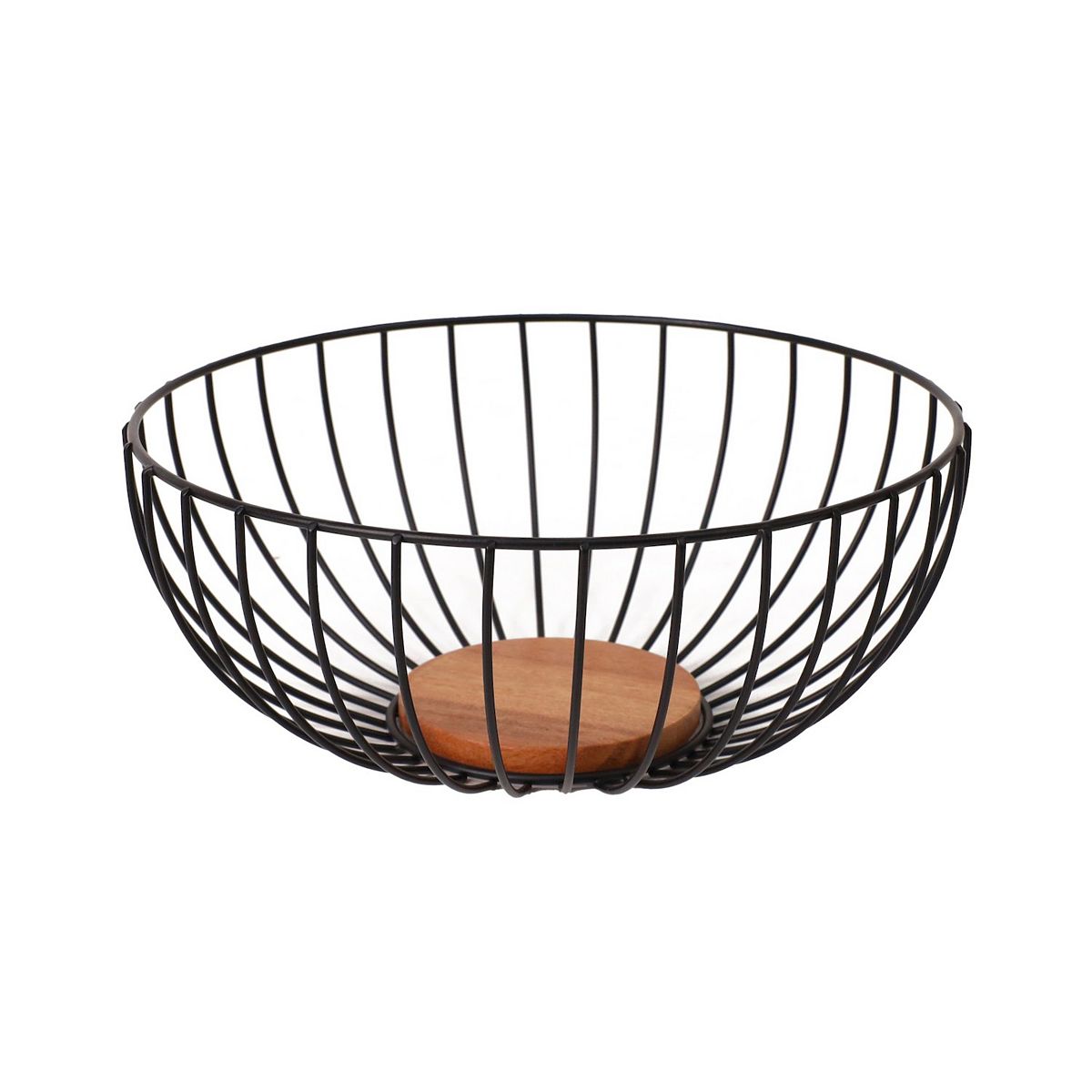 Mingle & Co. Wood and Wire Serve Bowl