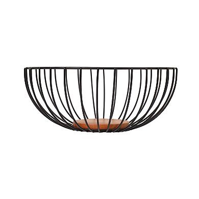 Mingle & Co. Wood and Wire Serve Bowl
