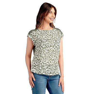 Women's Apt. 9® Dolman Sleeve Lace Shoulder Top