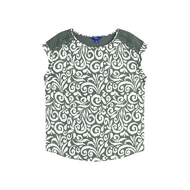 Women's Apt. 9® Dolman Sleeve Lace Shoulder Top