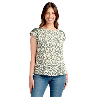 Women's Apt. 9® Dolman Sleeve Lace Shoulder Top
