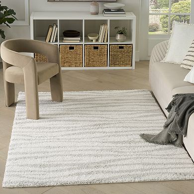 Nourison Modern Shag Stripes Area Rug