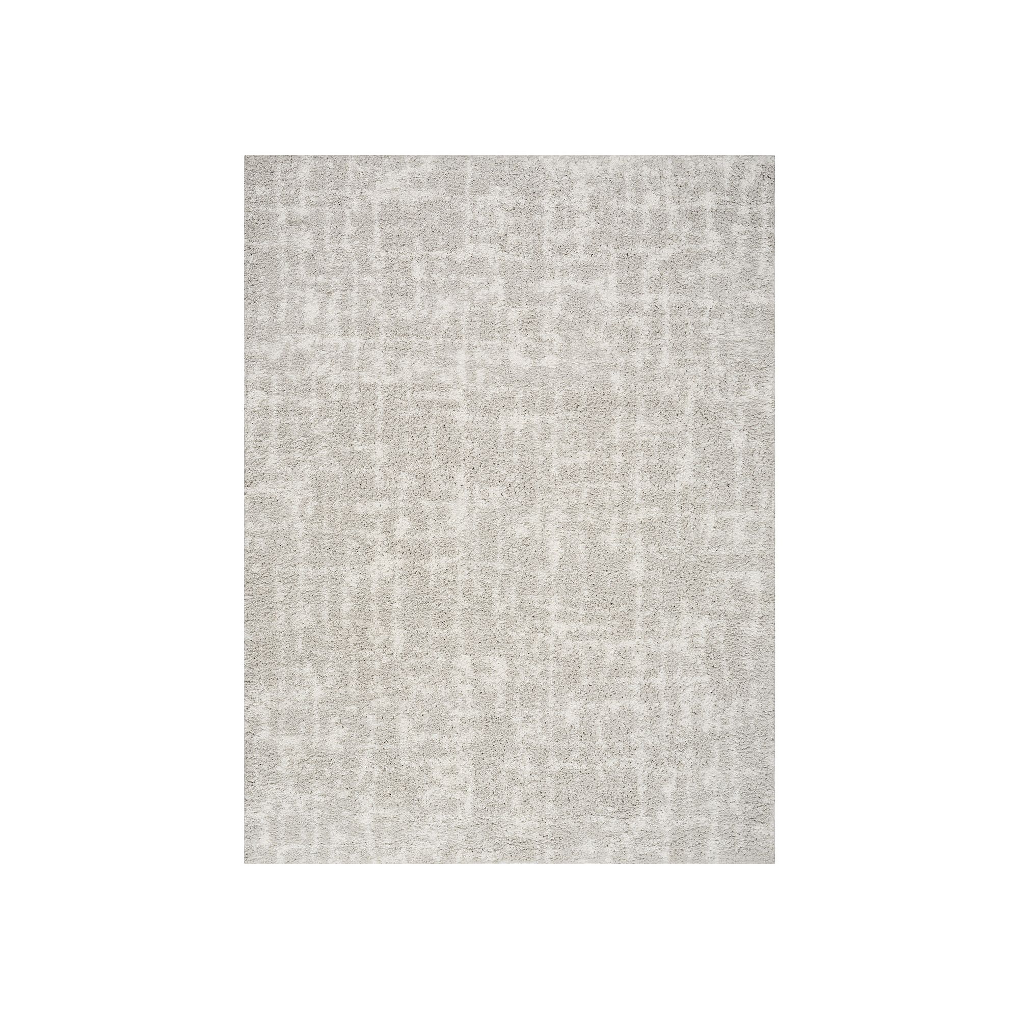 Nourison Modern Shag Plush Area Rug, Gray Ivory