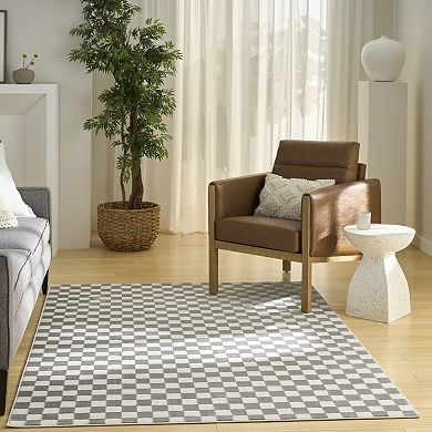 Nourison Serenity Home Checkered Area Rug