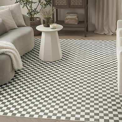 Nourison Serenity Home Checkered Area Rug