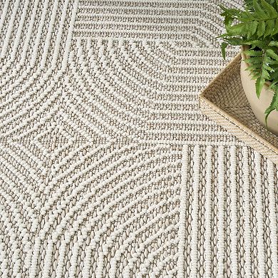 Nourison Textured Home Modern Geometric Area Rug
