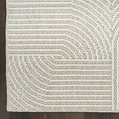 Nourison Textured Home Modern Geometric Area Rug