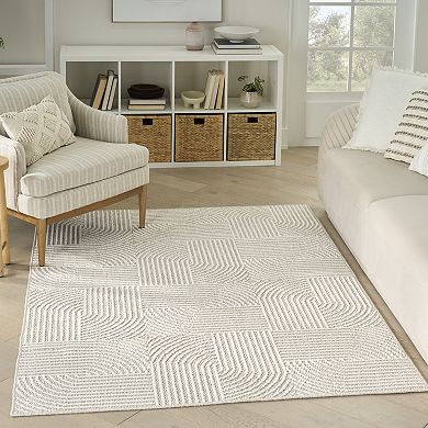 Nourison Textured Home Modern Geometric Area Rug