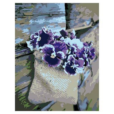 Artwille Paint By Number Kit Pansies