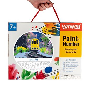 Artwille Paint By Number Kit Bright Train