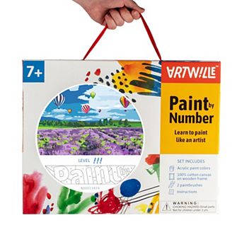 Artwille Paint By Number Kit Flight Over Lavender Field