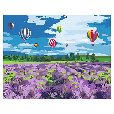 Artwille Paint By Number Kit Flight Over Lavender Field