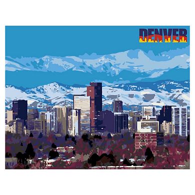 Artwille Paint By Number Kit Denver Skyline