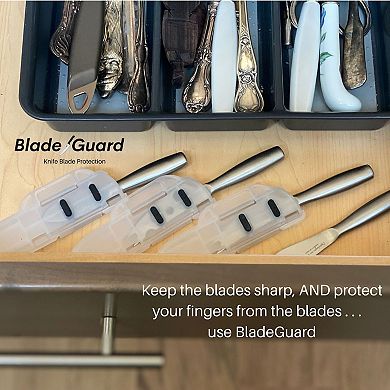 Blade Guard 10" Knife Protector for Safe Storage, Travel & Drawer Edge Protection Dishwasher Safe