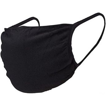 30XMask Ear Loop Mask Nylon Spandex 2Ply Comfortable Breathable Washable Child Adult Black 2 pk