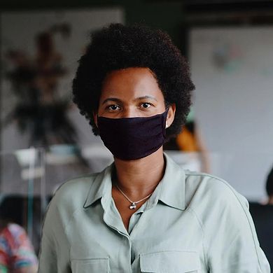 30XMask Ear Loop Mask Nylon Spandex 2Ply Comfortable Breathable Washable Child Adult Black 2PK