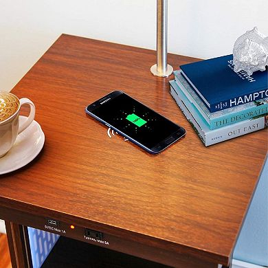 Madison Led Table And Lamp Combo Bundle With Wireless Charging