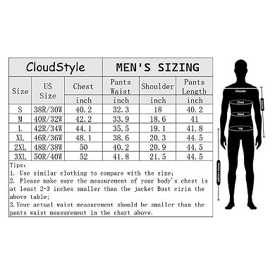 Men's 3 pc Tuxedo Suit Fashion Peaked Lapel Blazer Vest Pants Set