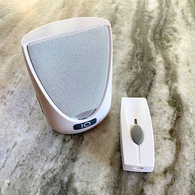 Battery Powered Wireless Door Bell Chime with Visual Alert, 6 Chime tones, 4 Volume Levels, 1 Button