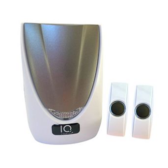 Battery Powered Wireless Door Bell Chime with Visual Alert, 6 Chime Tones 4 Volume Levels, 2 Buttons