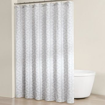 Lush Decor Doreen Delicate Floral Textured Linen Shower Curtain