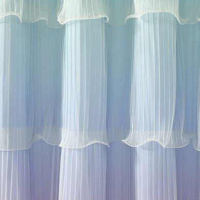 Lush Decor Nerina Rainbow Ombre Ruffled Shower Curtain