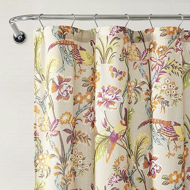 Lush Decor Dolores Textured Linen Shower Curtain
