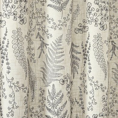 Lush Decor Botanical Dreams Textured Linen Shower Curtain