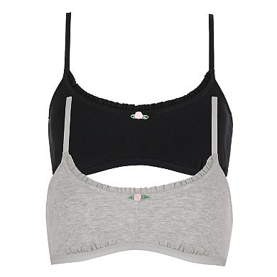 Juniors' SO® 2-Pack Cotton Scoopneck Bralette SO80004P2