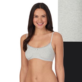 Juniors' SO® 2-Pack Cotton Scoopneck Bralette SO80004P2