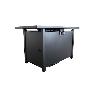 LSI Rectangle Fire Pit Table with Hidden Fuel Tank