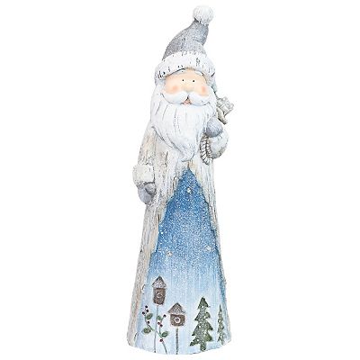 NWT hot Rustic Winter Forest Santa Figurine Statue Decor