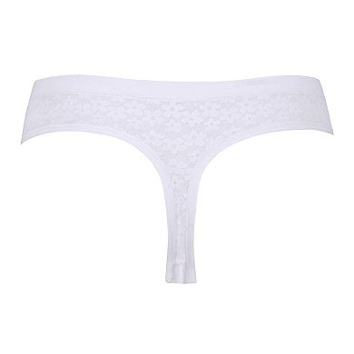 Juniors' SO® Daisy Lace Thong Panty SO70002