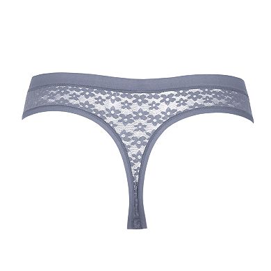 Juniors' SO® Daisy Lace Thong Panty SO70002