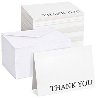120 Pack Thank You Cards with Envelopes for Weddings, Bridal Showers, 5 x 4"