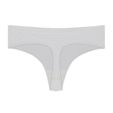 Juniors' SO® Seamless Rib Thong Panty SO70003