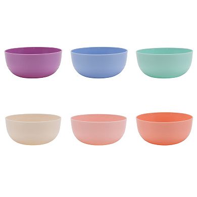 The Big One® 6-pc. Pastel Kids Bowl Set