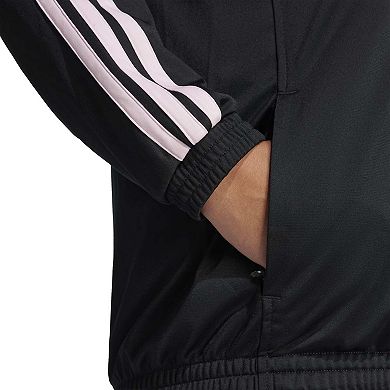 Plus Size adidas 3-Stripes Tricot Track Zip Up Jacket