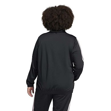 Plus Size adidas 3-Stripes Tricot Track Zip Up Jacket