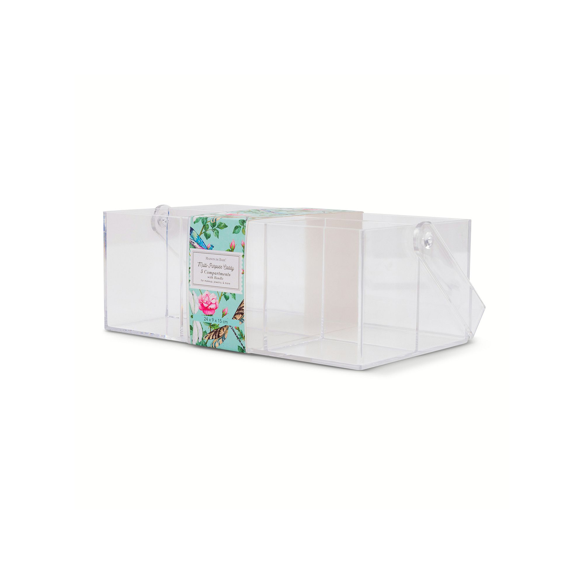 MAISON DE BASE Bath Organizer Caddy, Clear