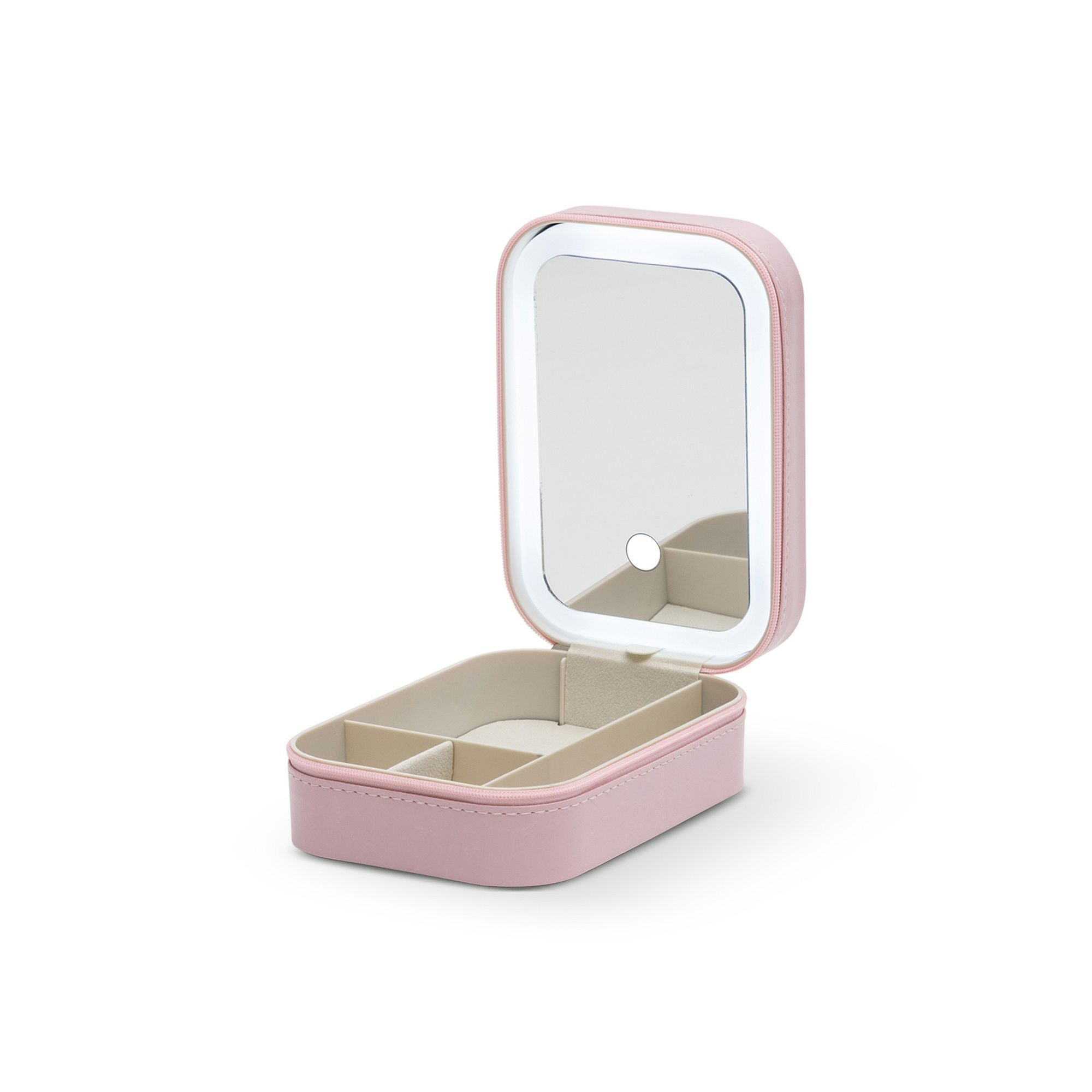 MAISON DE BASE LED Mirror Portable Storage Box, Pink