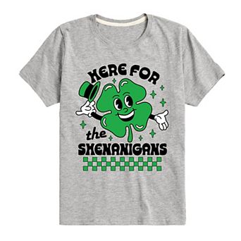 Boys 8-20 Here For The Shenanigans Graphic Tee
