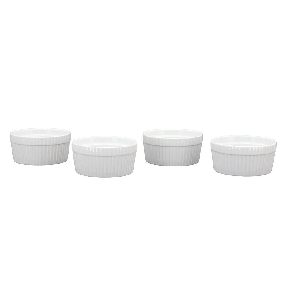 Mingle & Co. 4-pc. Whiteware Ramekins