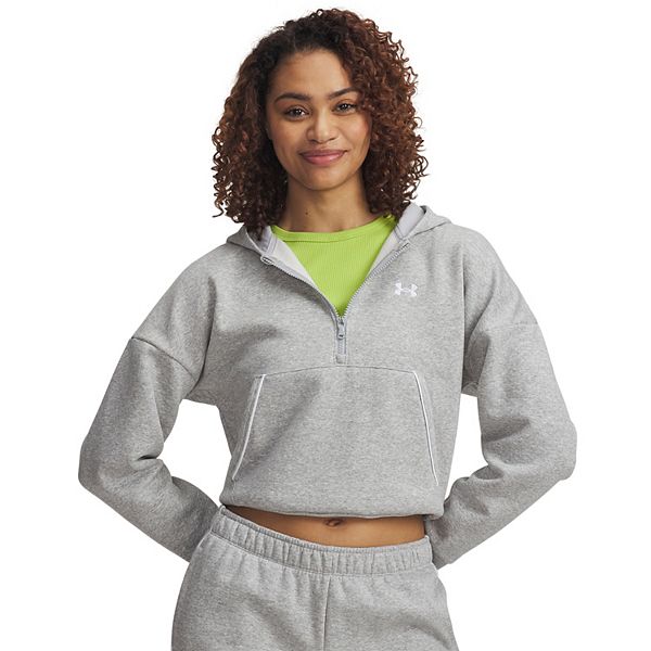 Women's Under Armour Rival Fleece Piped 1/2 Zip Hoodie