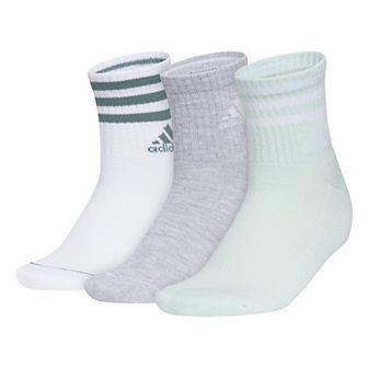 Women's adidas Cushioned 3-Stripe High Quarter Socks 3-Pack