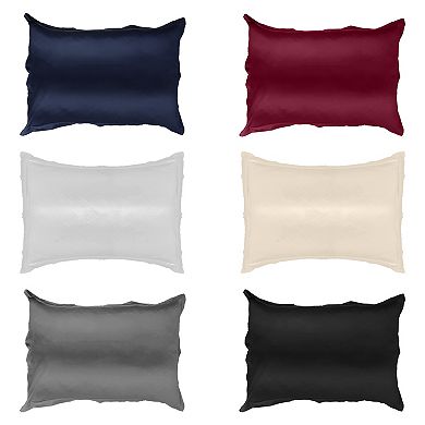 2 Pack Satin Pillowcases Queen Size Silky Soft Pillow Covers for Hair & Skin Care