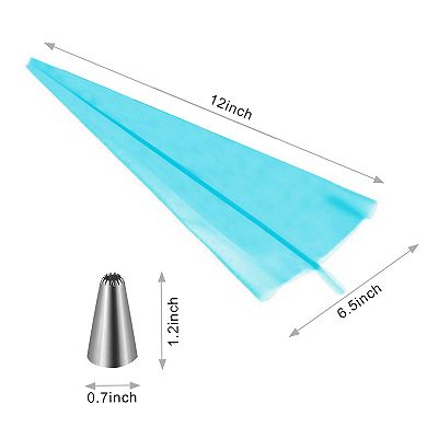 24-Piece Cake Decorating Kit Stainless Steel Icing Tips with Bags & Case