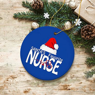 Santas Favorite Nurse Christmas Ornament