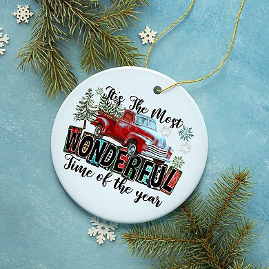 Premium Quality Festive Cheer and Merriment Ceramic Christmas Ornament