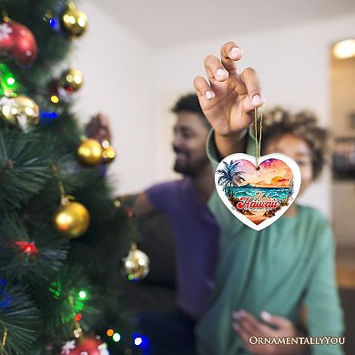 Magical Forest Winter Deer Christmas Ornament